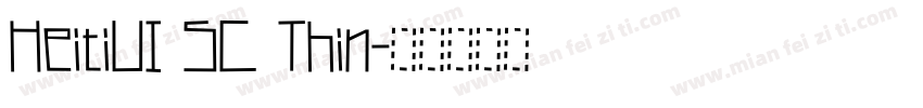 HeitiUI SC Thin字体转换